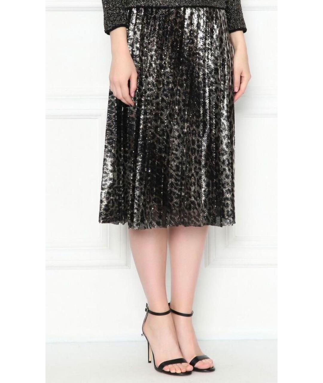MAX MARA Черная полиэстеровая юбка миди, фото 4