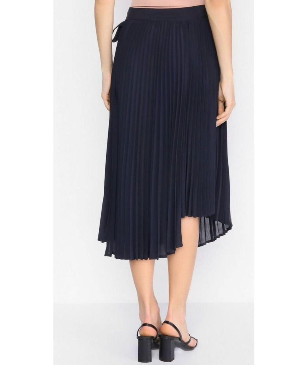 MAX MARA Темно-синяя полиэстеровая юбка миди, фото 2