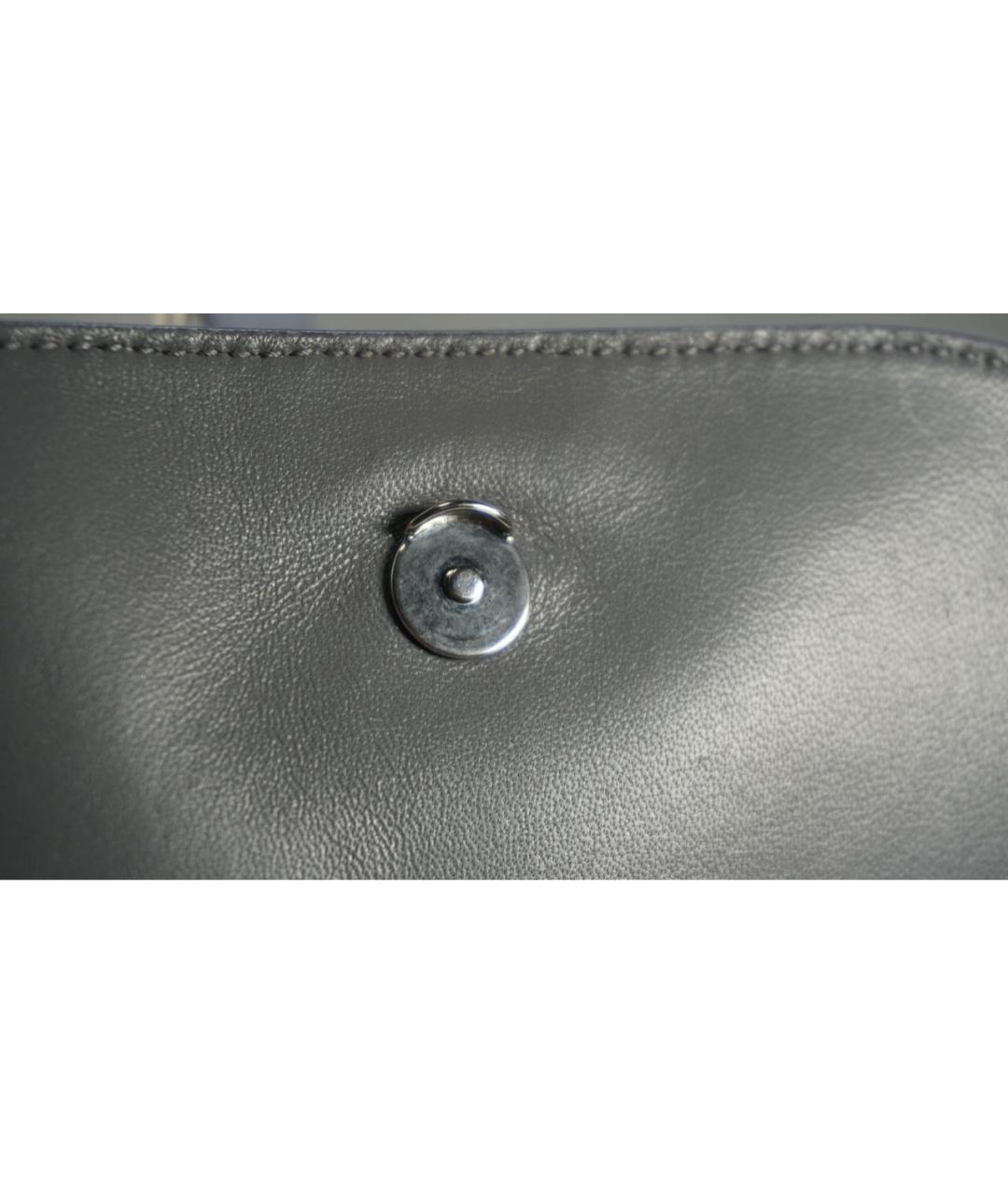 BALENCIAGA Серая кожаная сумка через плечо, фото 7