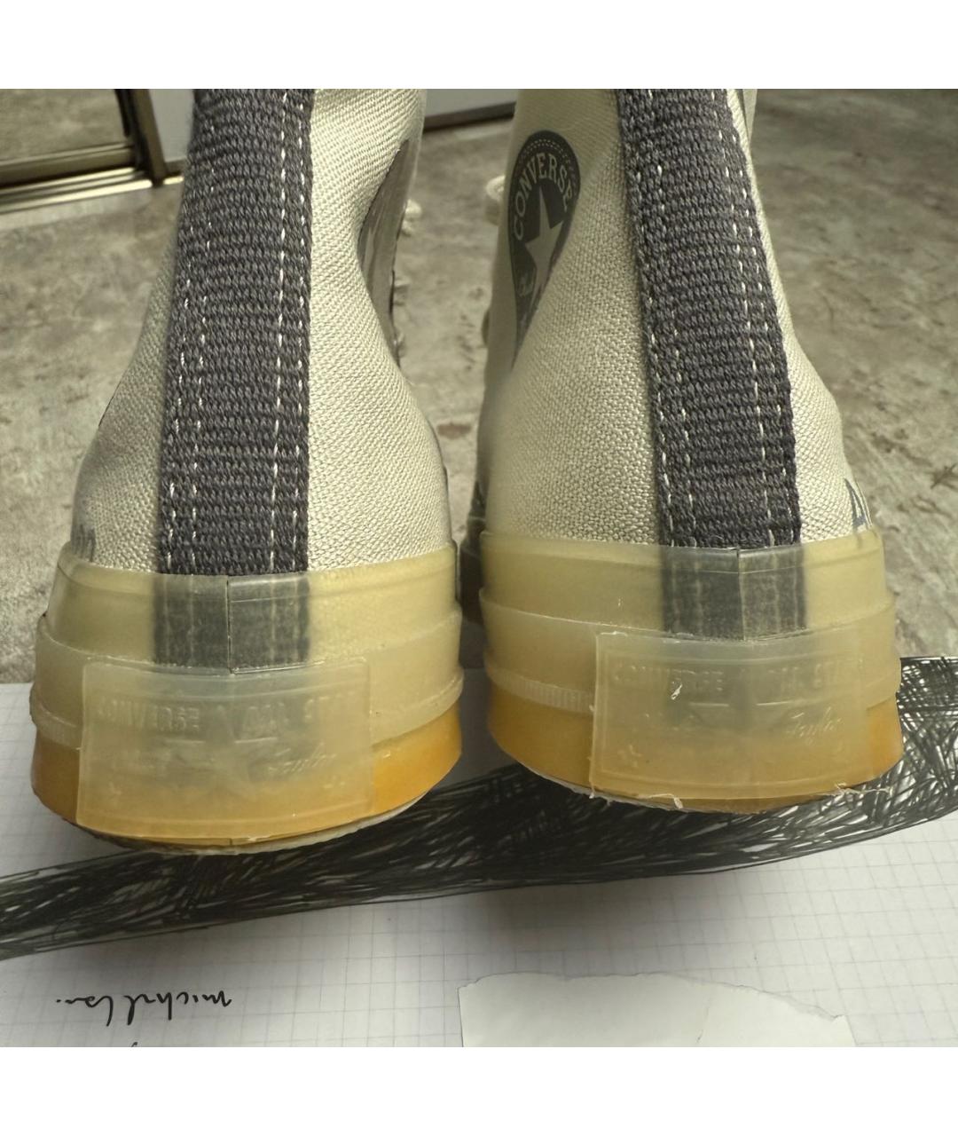 A-COLD-WALL* Бежевые текстильные высокие кроссовки / кеды, фото 3
