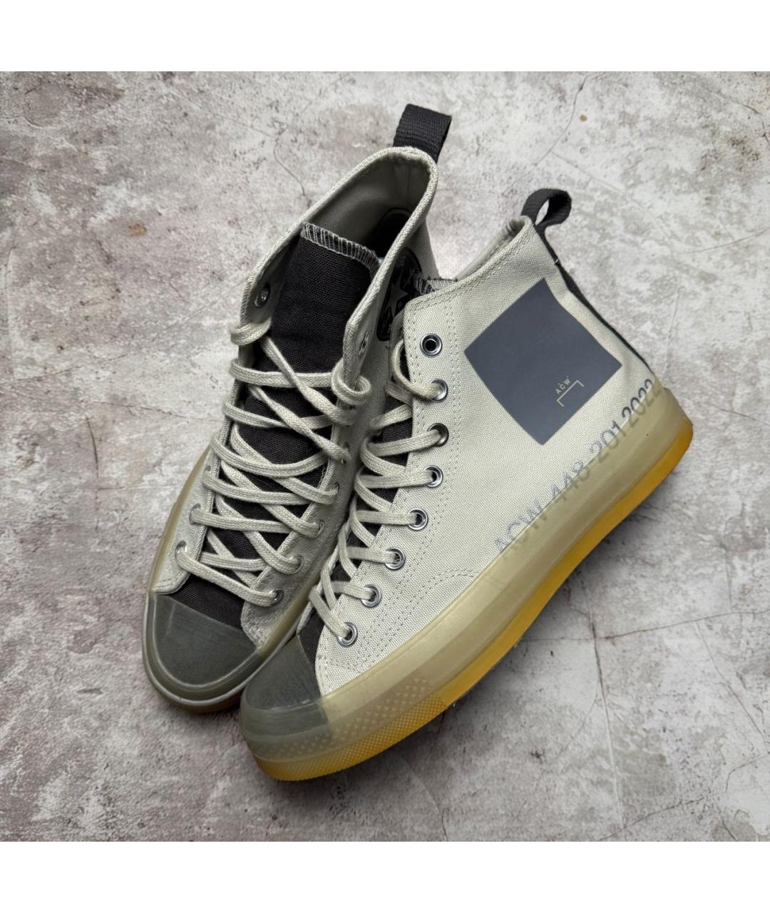 A-COLD-WALL* Бежевые текстильные высокие кроссовки / кеды, фото 7