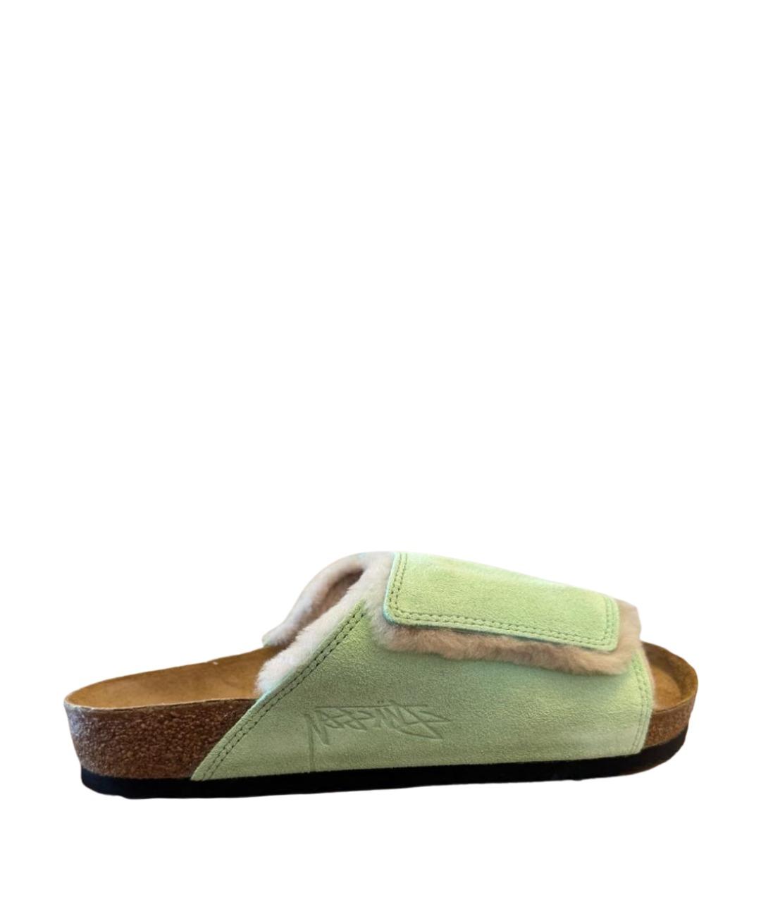 BIRKENSTOCK Салатовые сандалии, фото 1