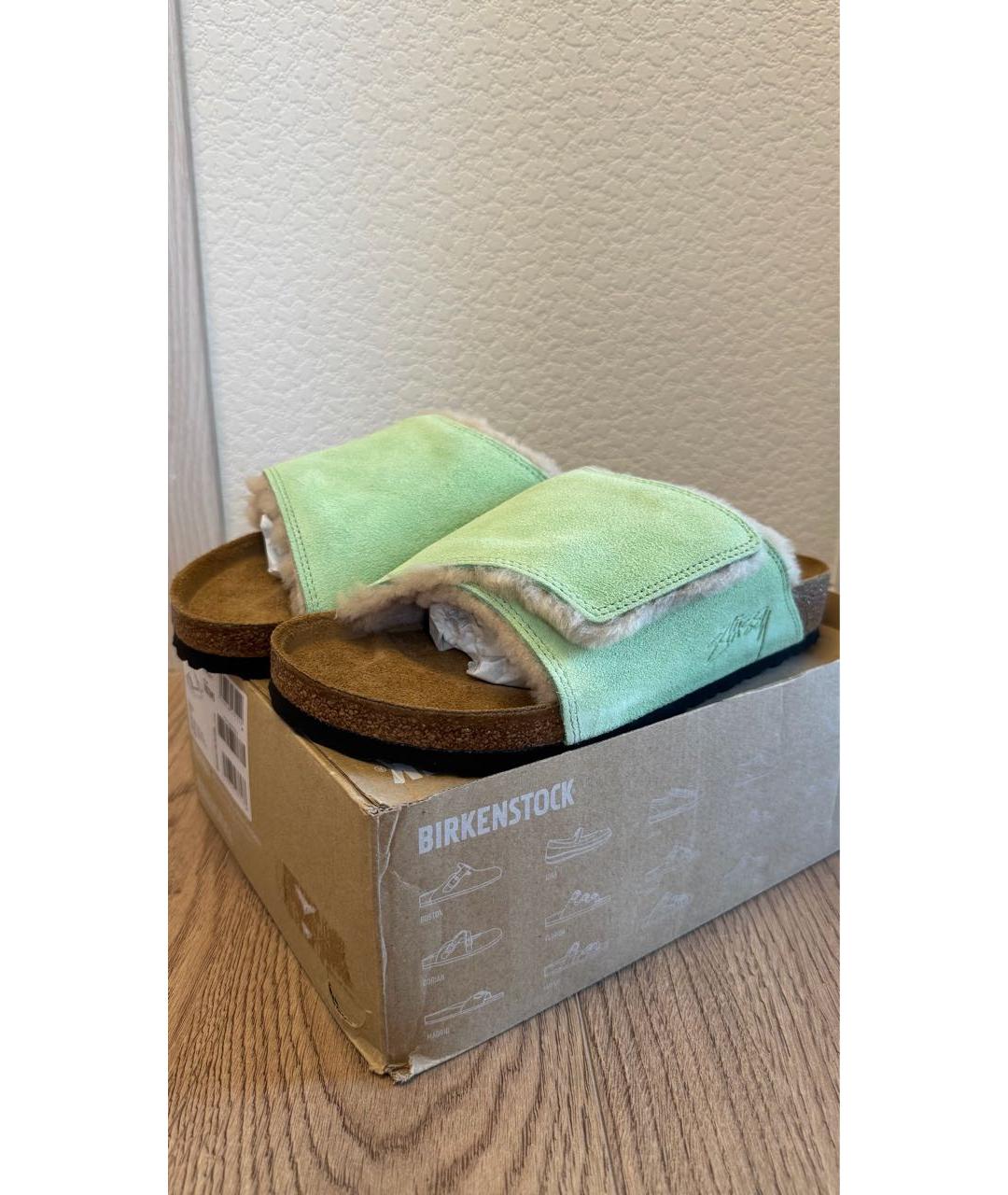 BIRKENSTOCK Салатовые сандалии, фото 2