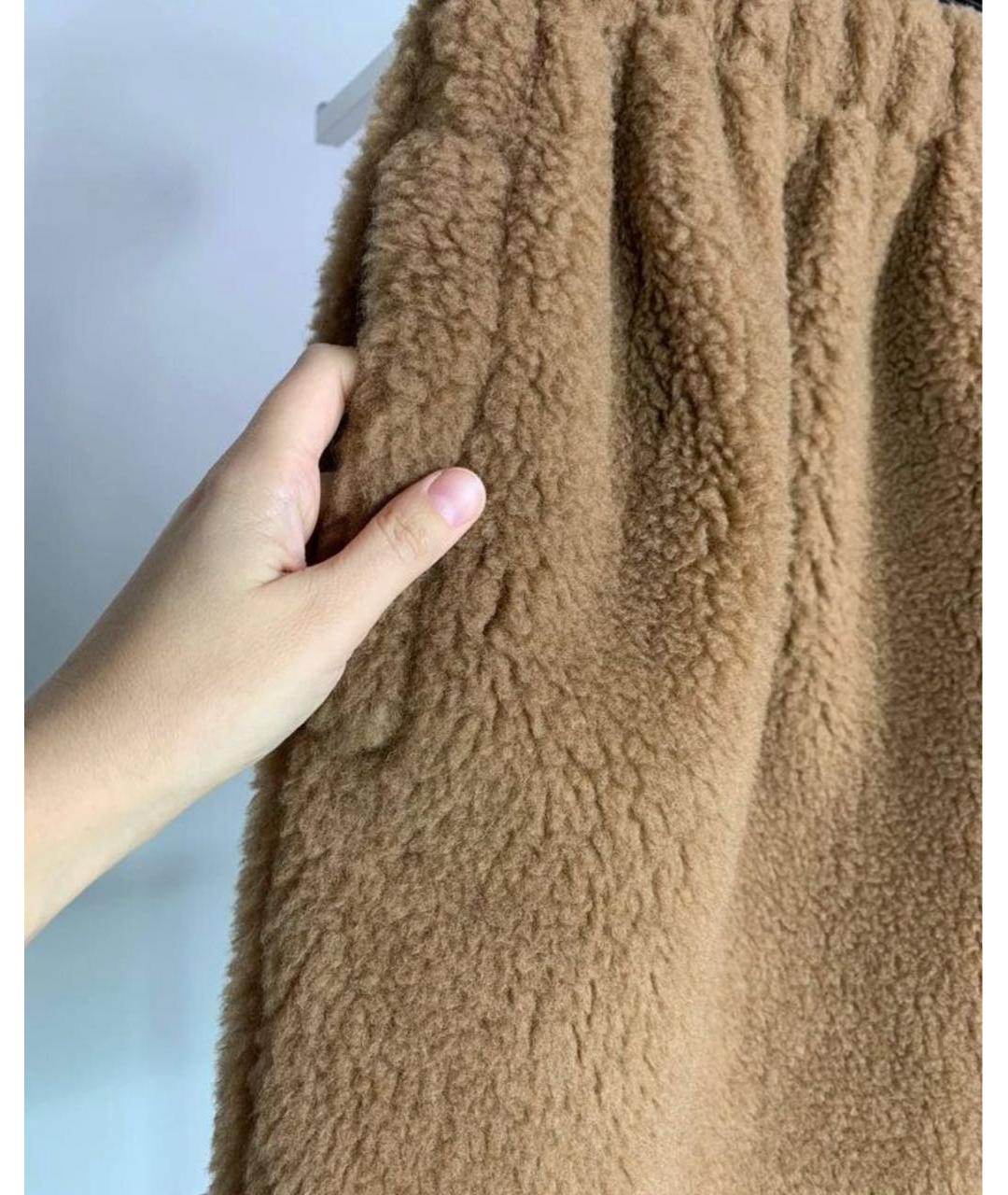 MAX MARA Коричневая шерстяная юбка мини, фото 4