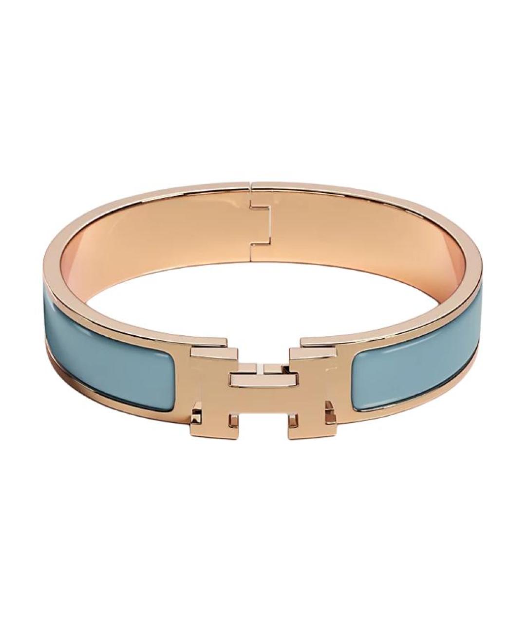 HERMES Голубой металлический браслет, фото 1