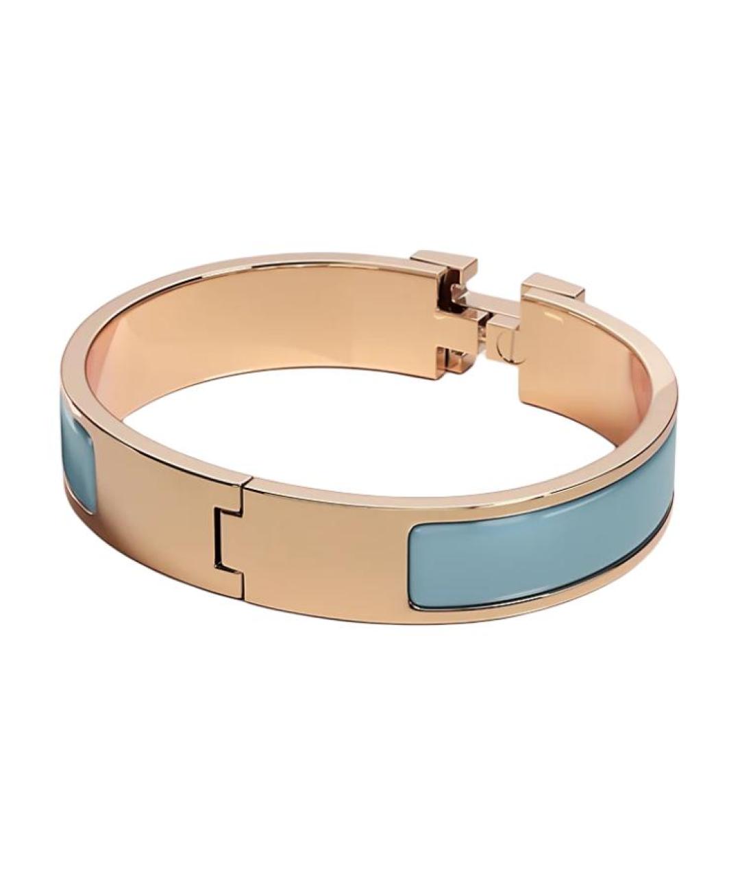 HERMES Голубой металлический браслет, фото 2