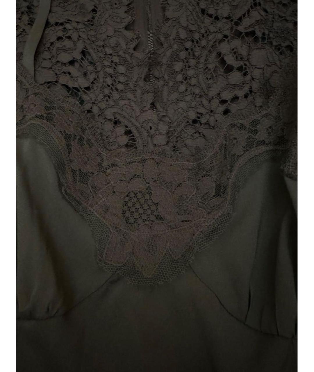 DOLCE&GABBANA Коричневое кружевное коктейльное платье, фото 5