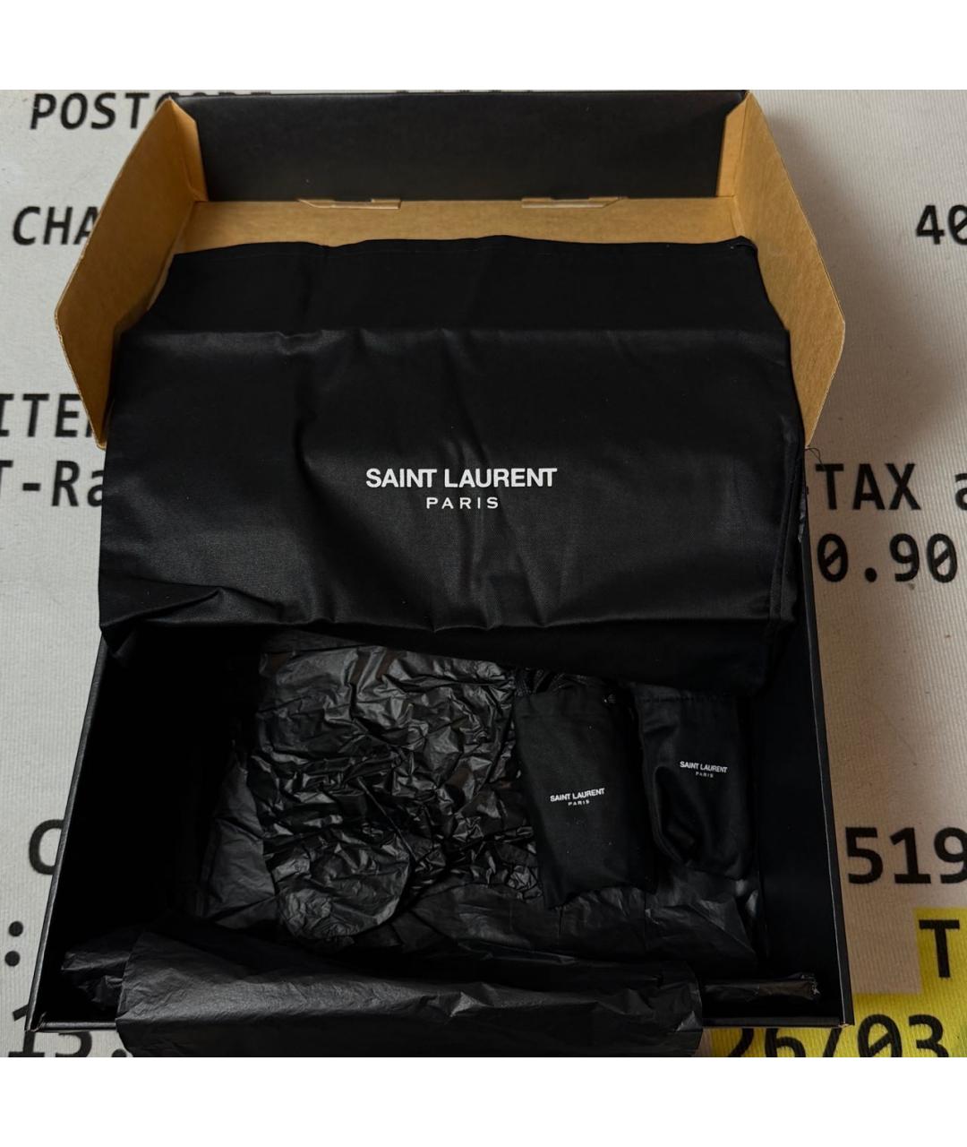 SAINT LAURENT Черные замшевые высокие кроссовки / кеды, фото 7