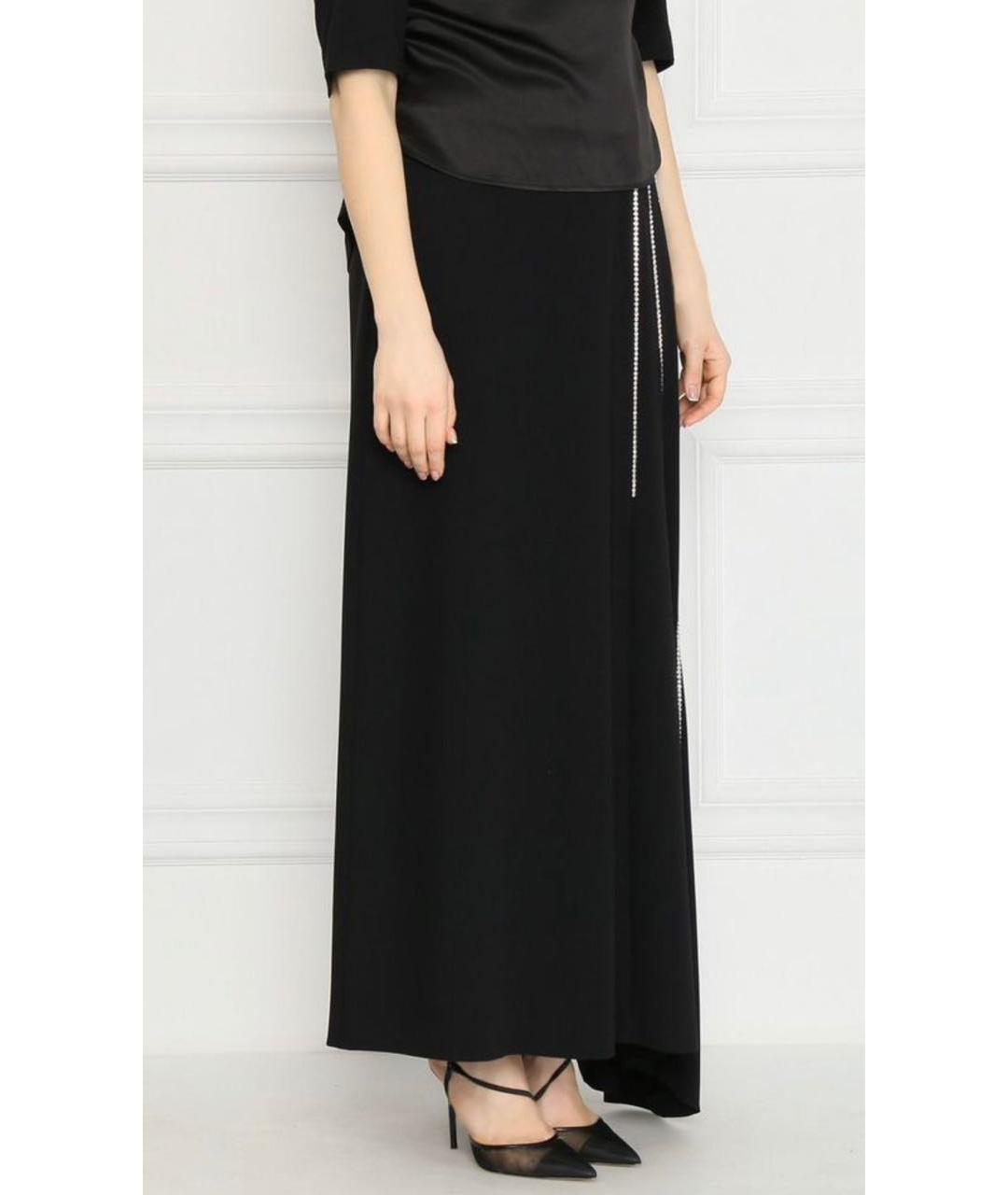 MAX MARA Черная ацетатная юбка макси, фото 5