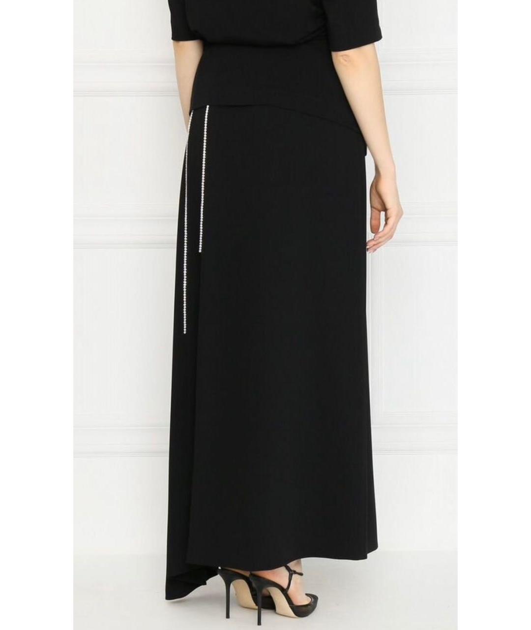 MAX MARA Черная ацетатная юбка макси, фото 2