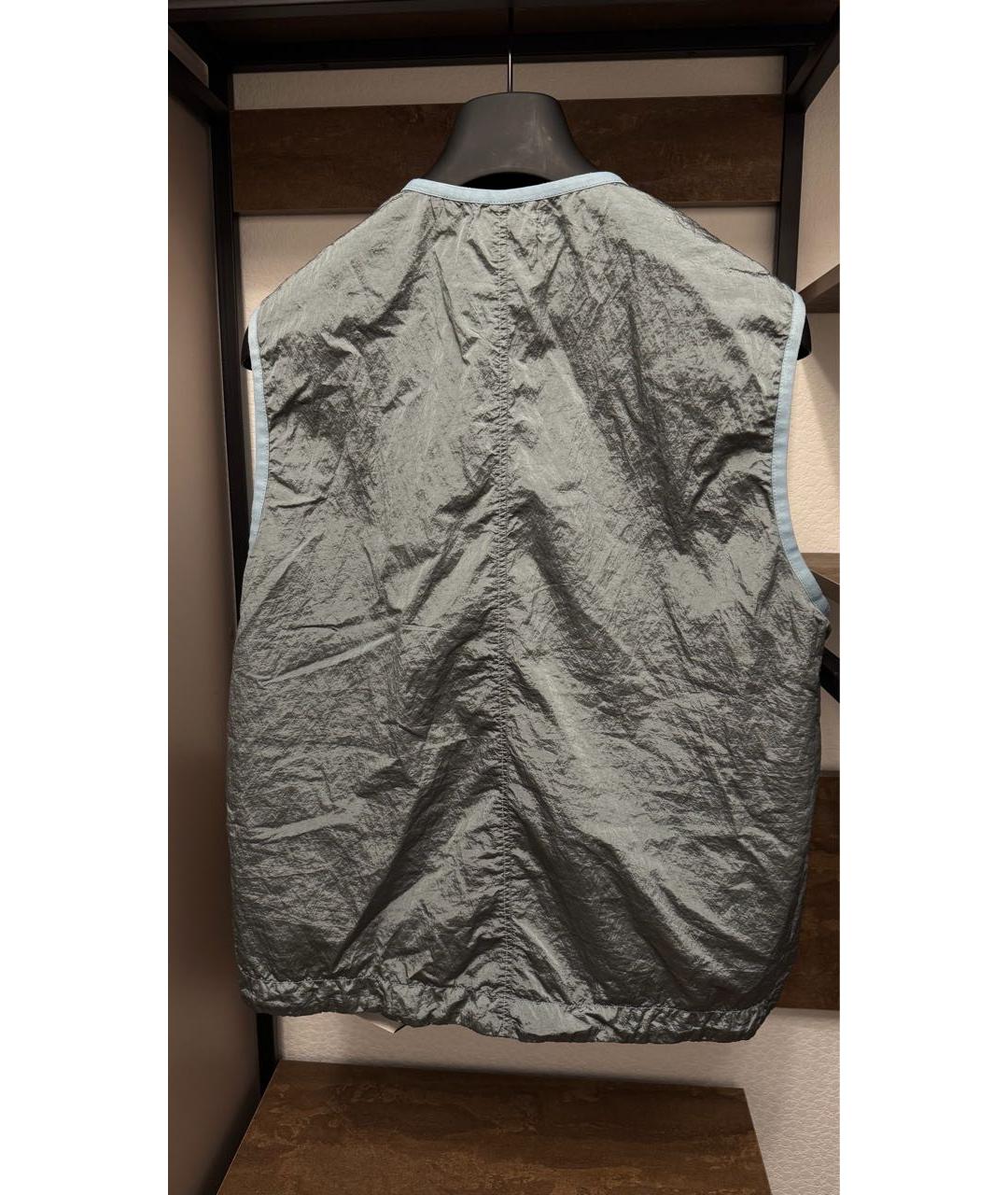 STONE ISLAND Серый полиэстеровый жилет, фото 2