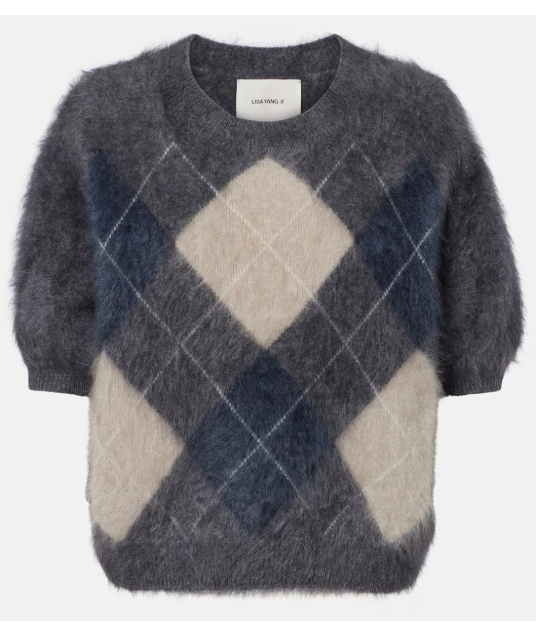 LISA YANG Серый кашемировый джемпер / свитер, фото 5
