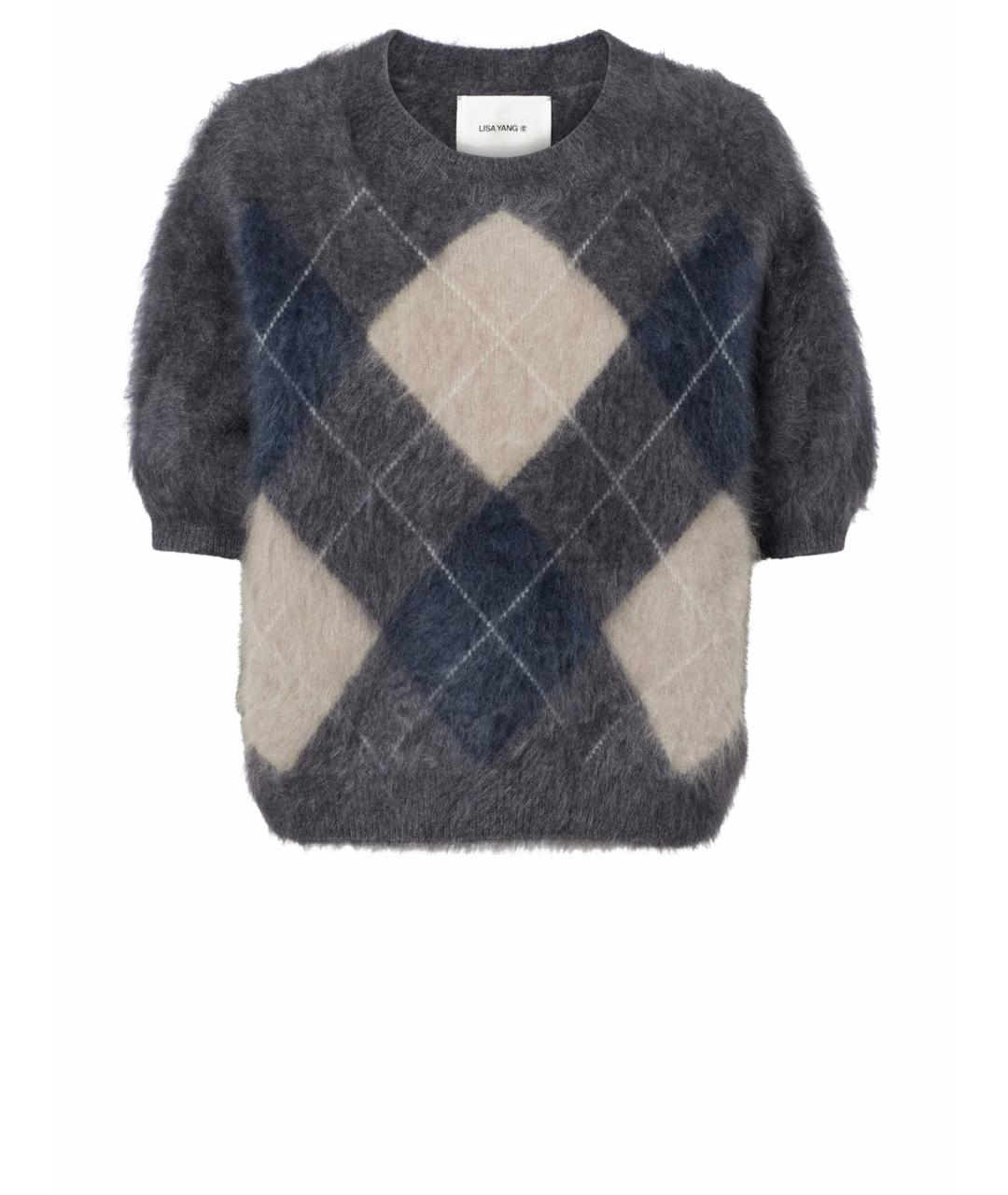 LISA YANG Серый кашемировый джемпер / свитер, фото 1