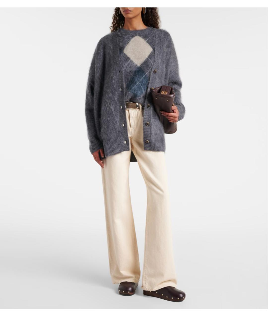 LISA YANG Серый кашемировый джемпер / свитер, фото 2