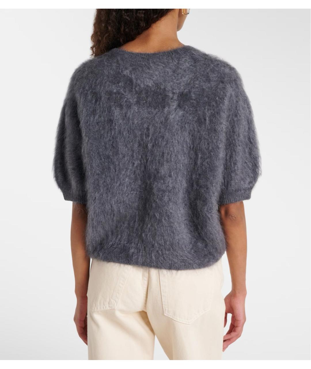 LISA YANG Серый кашемировый джемпер / свитер, фото 4