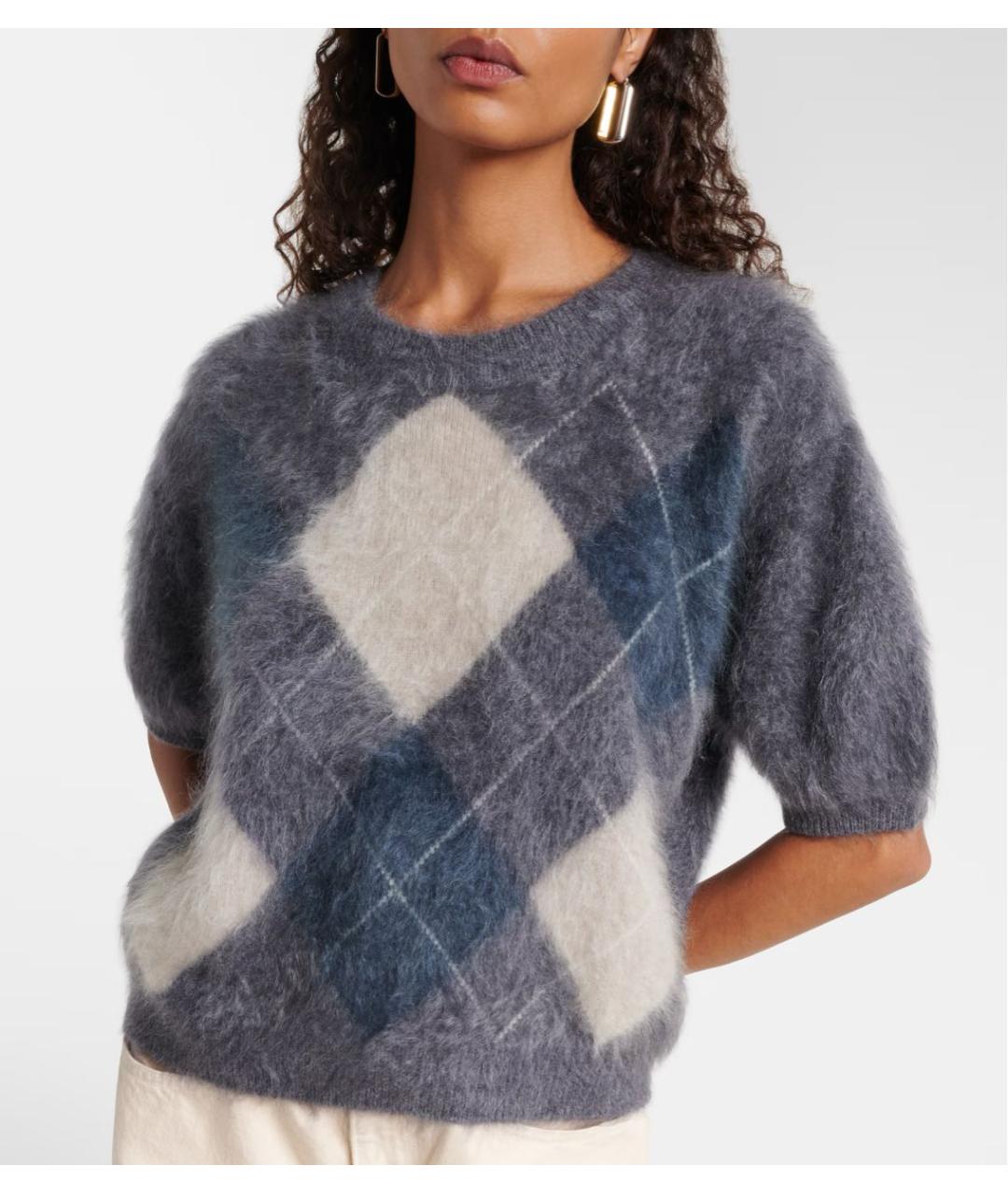 LISA YANG Серый кашемировый джемпер / свитер, фото 3