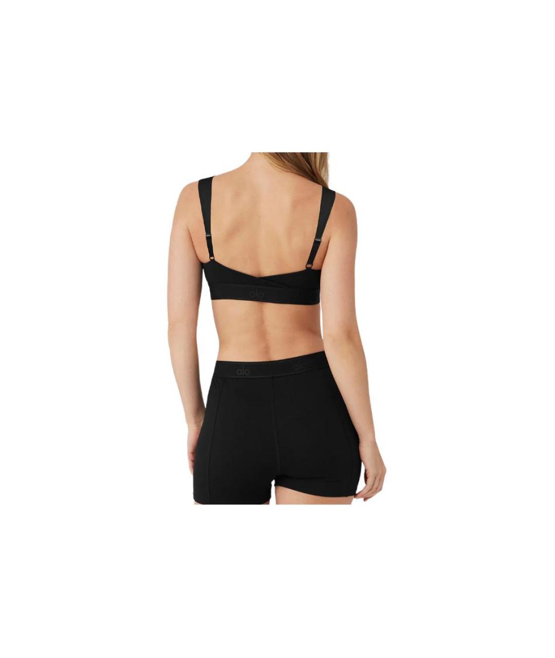 ALO YOGA Черная майка, фото 2