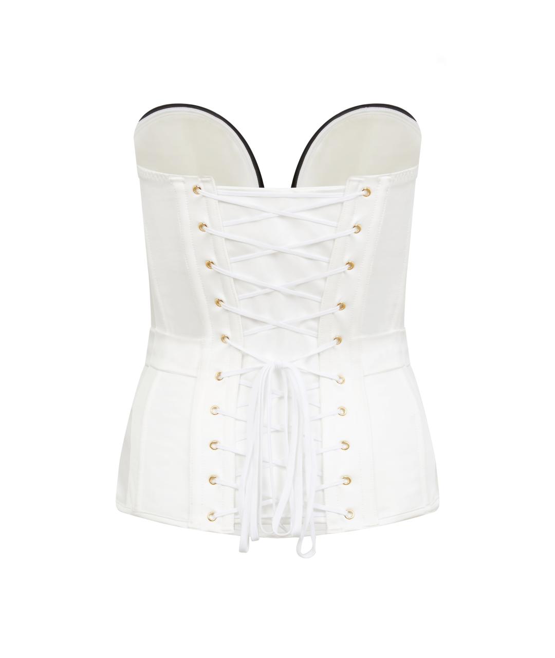 AGENT PROVOCATEUR Белый шелковый корсет, фото 2