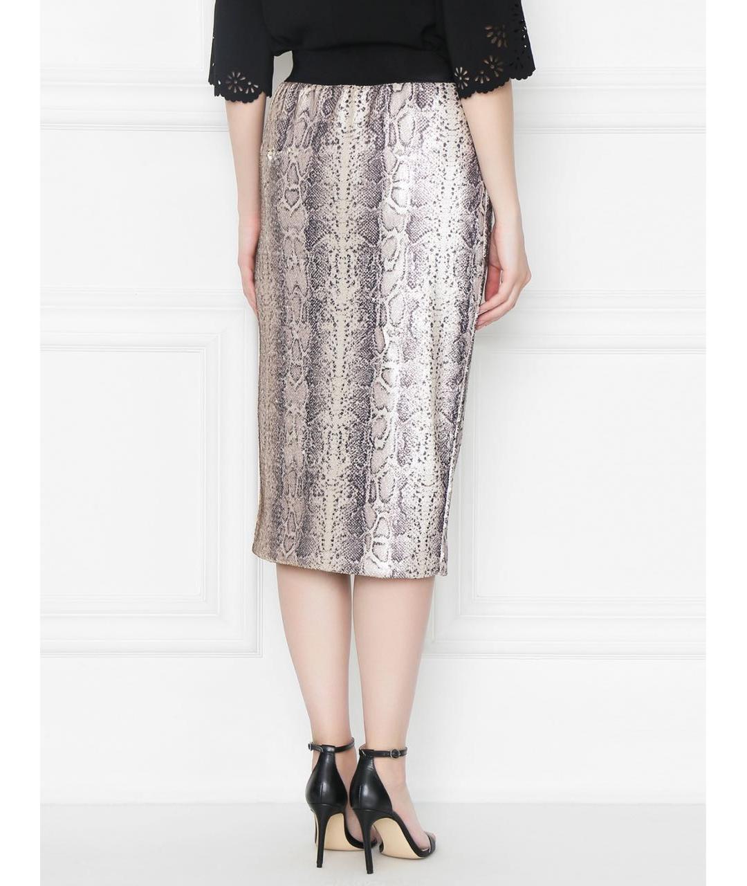 MAX MARA Мульти полиэстеровая юбка миди, фото 2