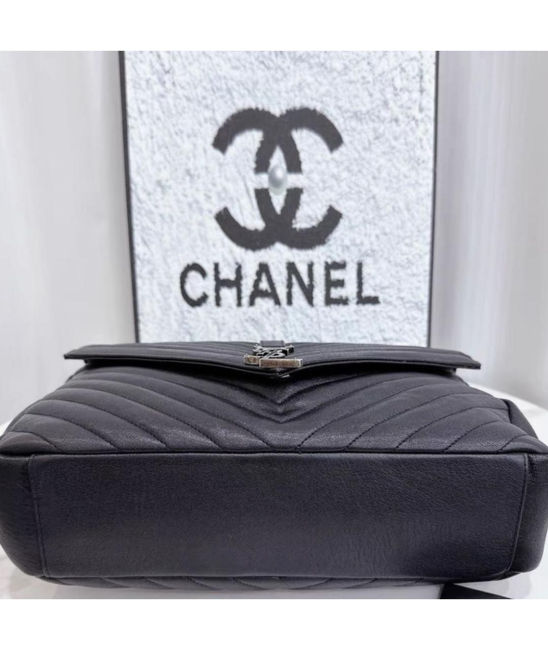 SAINT LAURENT Черная кожаная сумка через плечо, фото 4