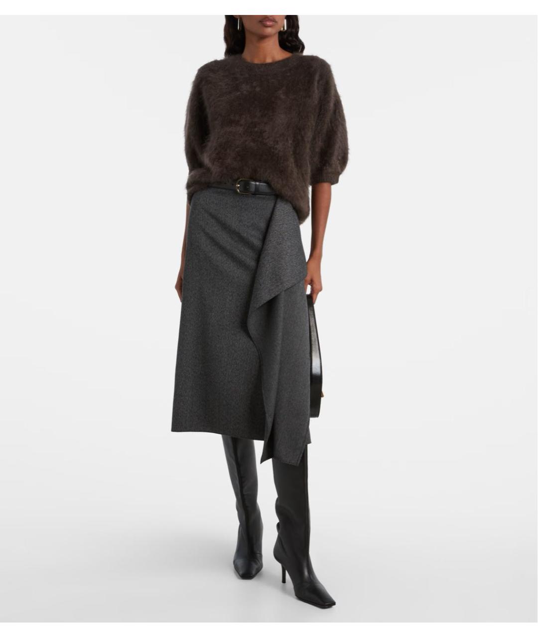 LISA YANG Коричневый кашемировый джемпер / свитер, фото 2