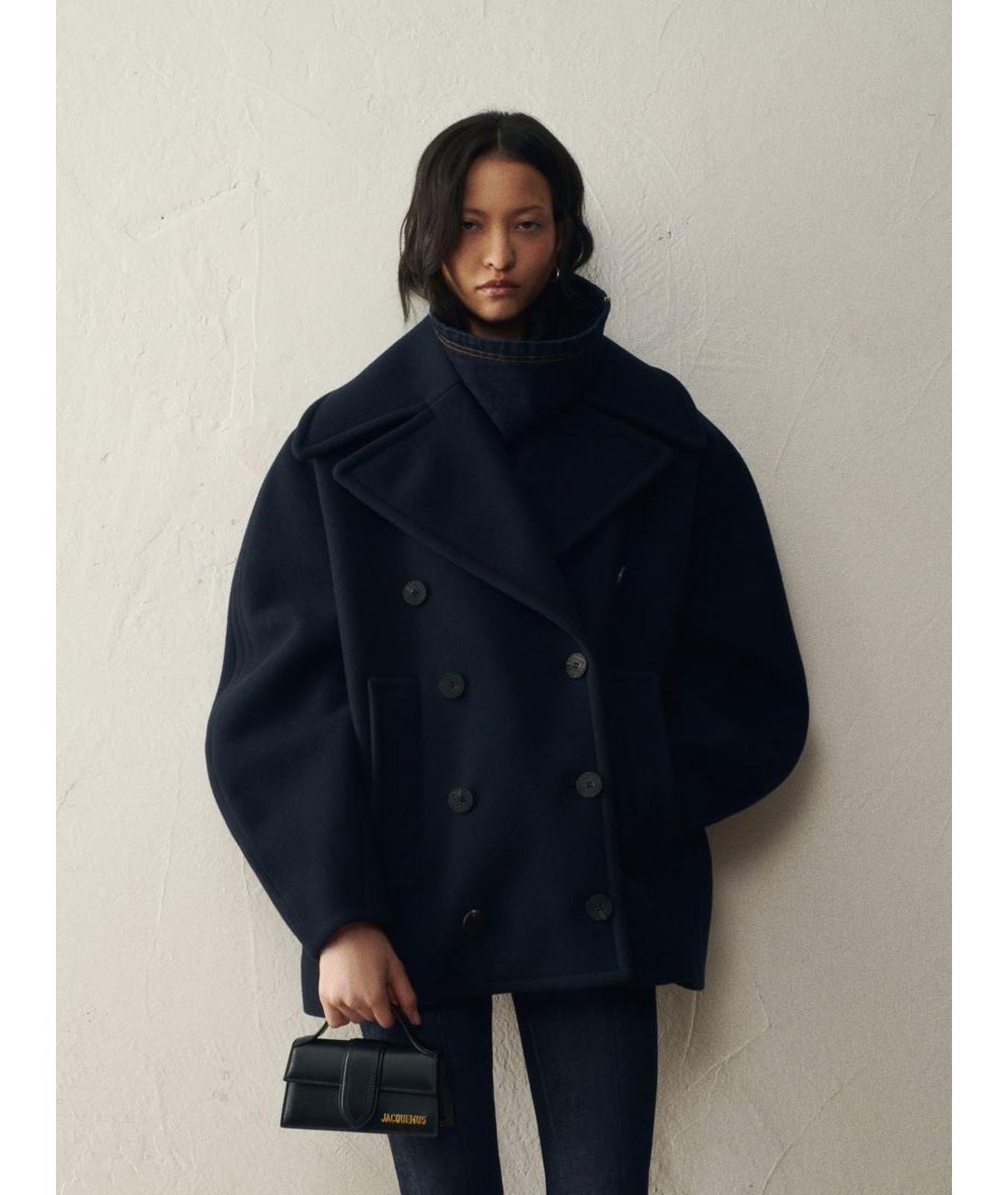 JACQUEMUS Черная кожаная сумка через плечо, фото 7