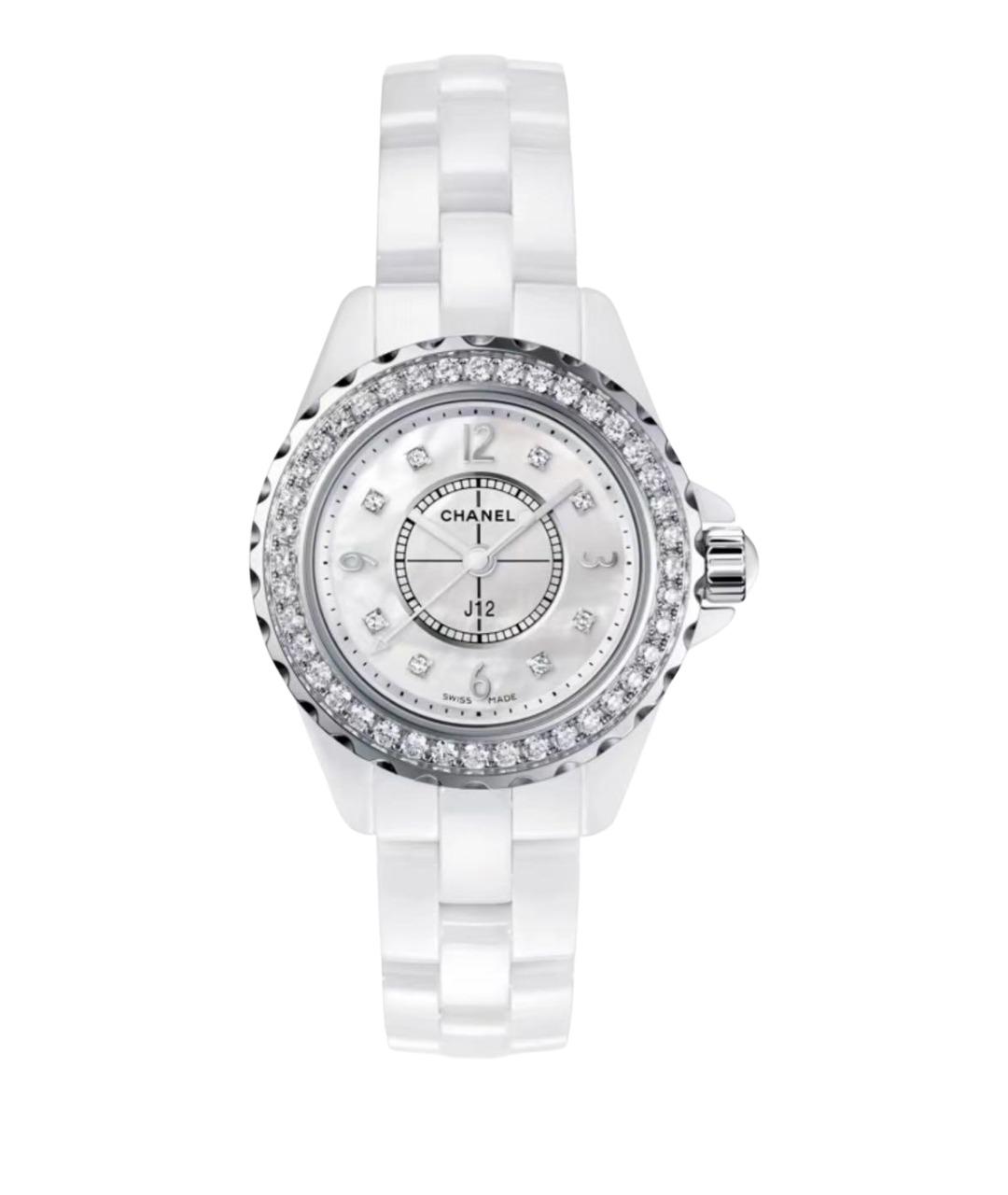 CHANEL Белые керамические часы, фото 1