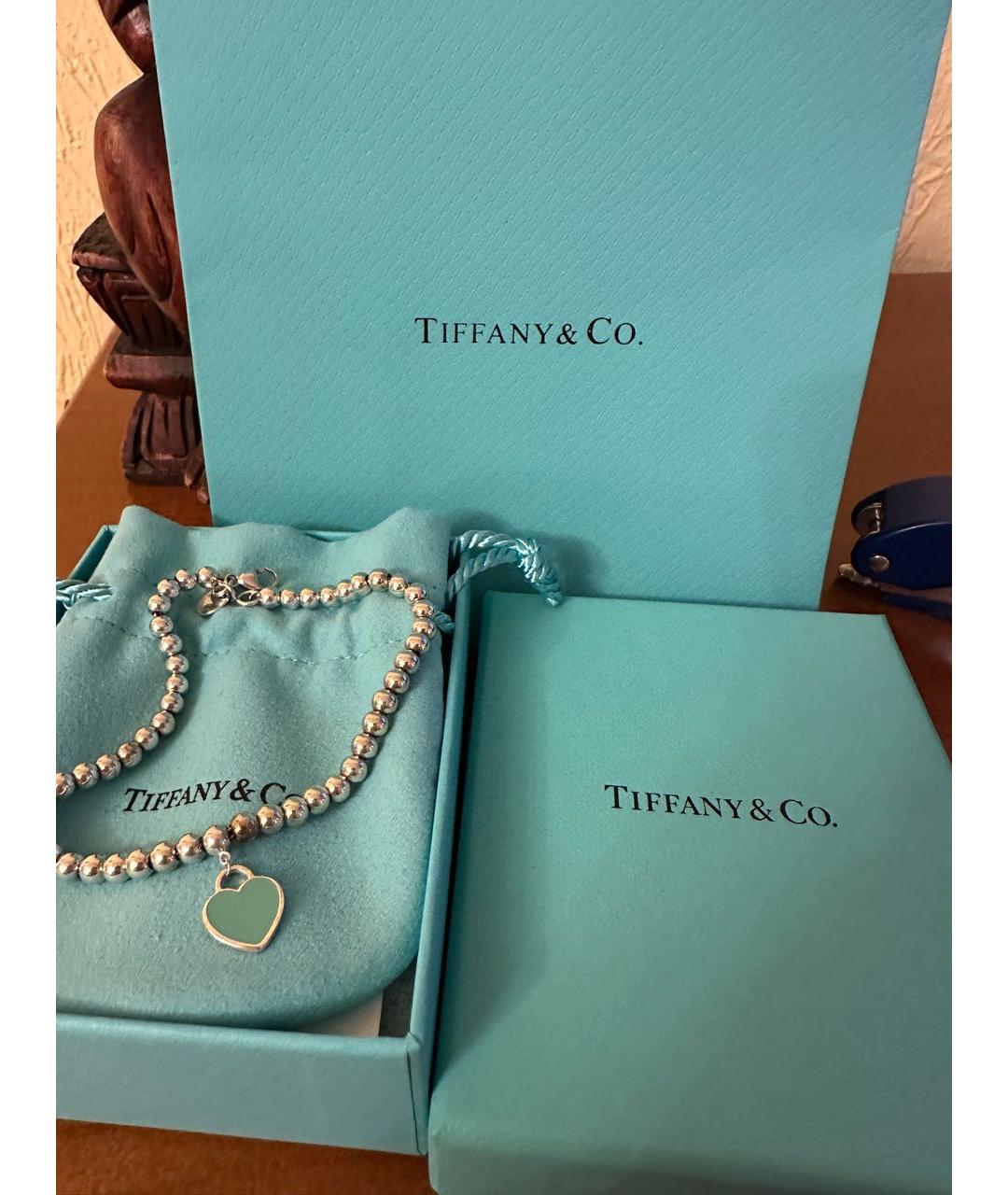 TIFFANY&CO Бирюзовый серебряный браслет, фото 2
