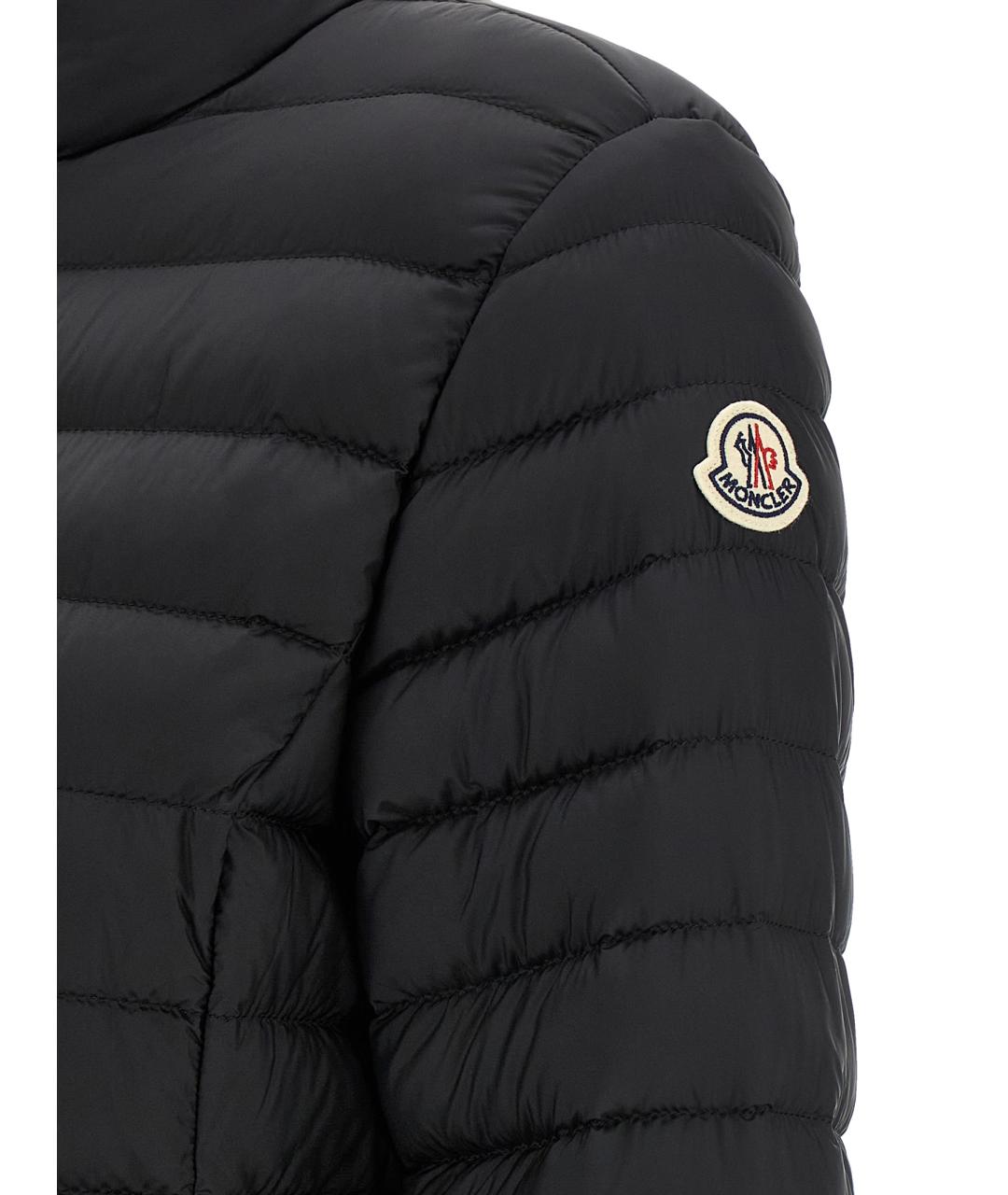 MONCLER Черный полиамидовый пуховик, фото 4