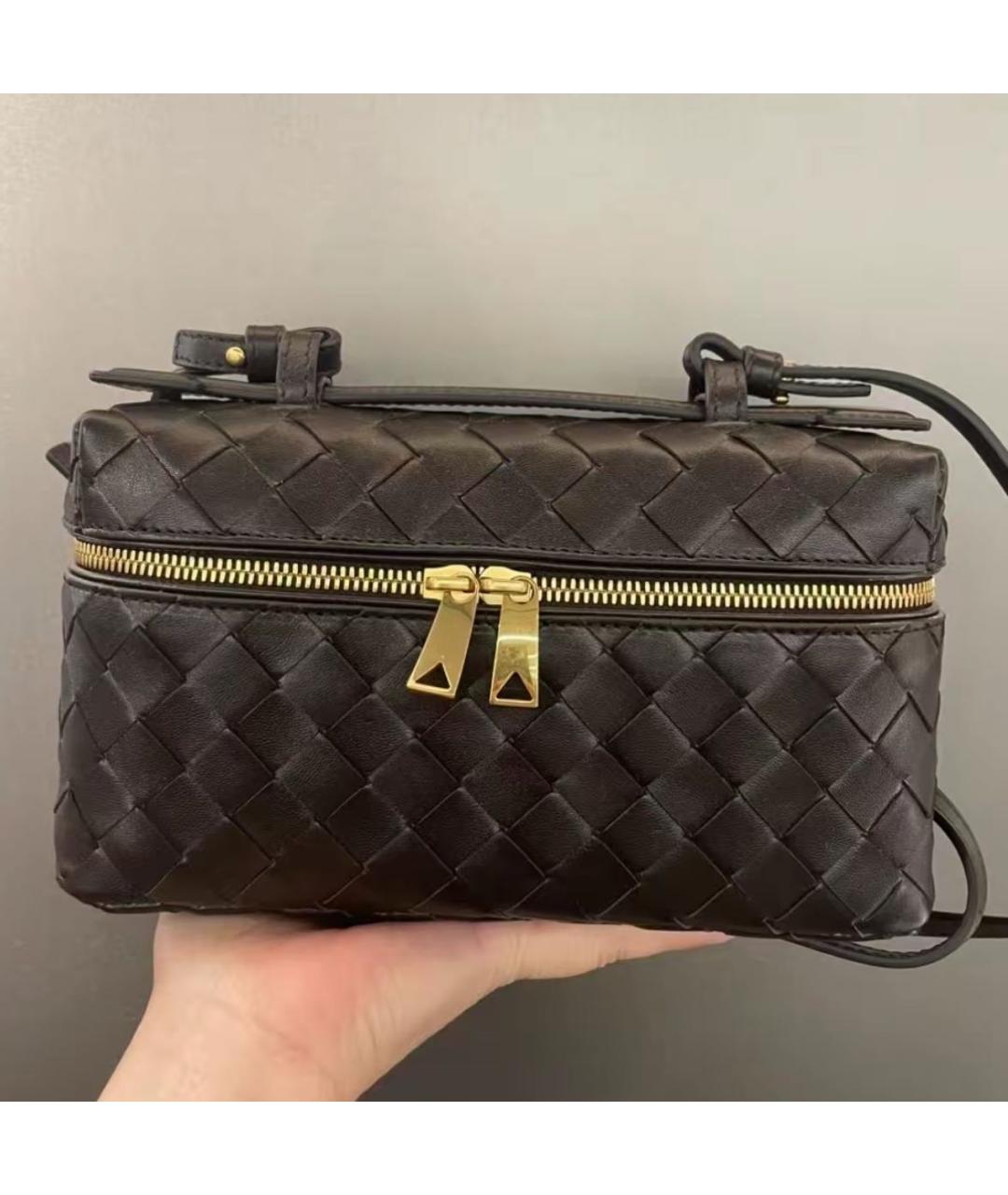 BOTTEGA VENETA Коричневая кожаная сумка через плечо, фото 6