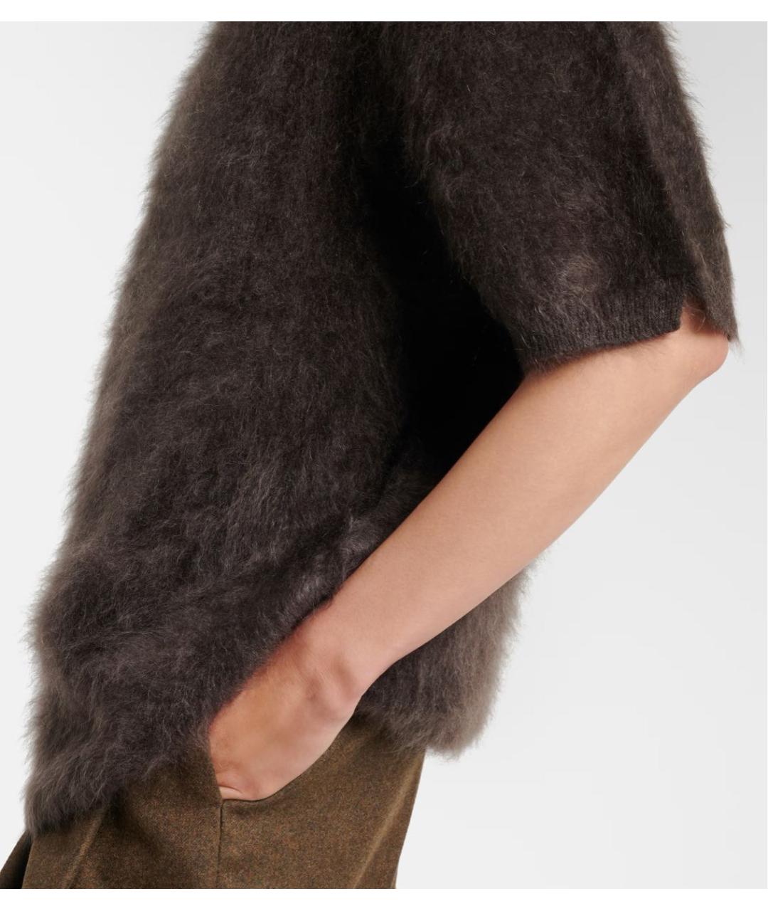 LISA YANG Коричневый кашемировый джемпер / свитер, фото 4