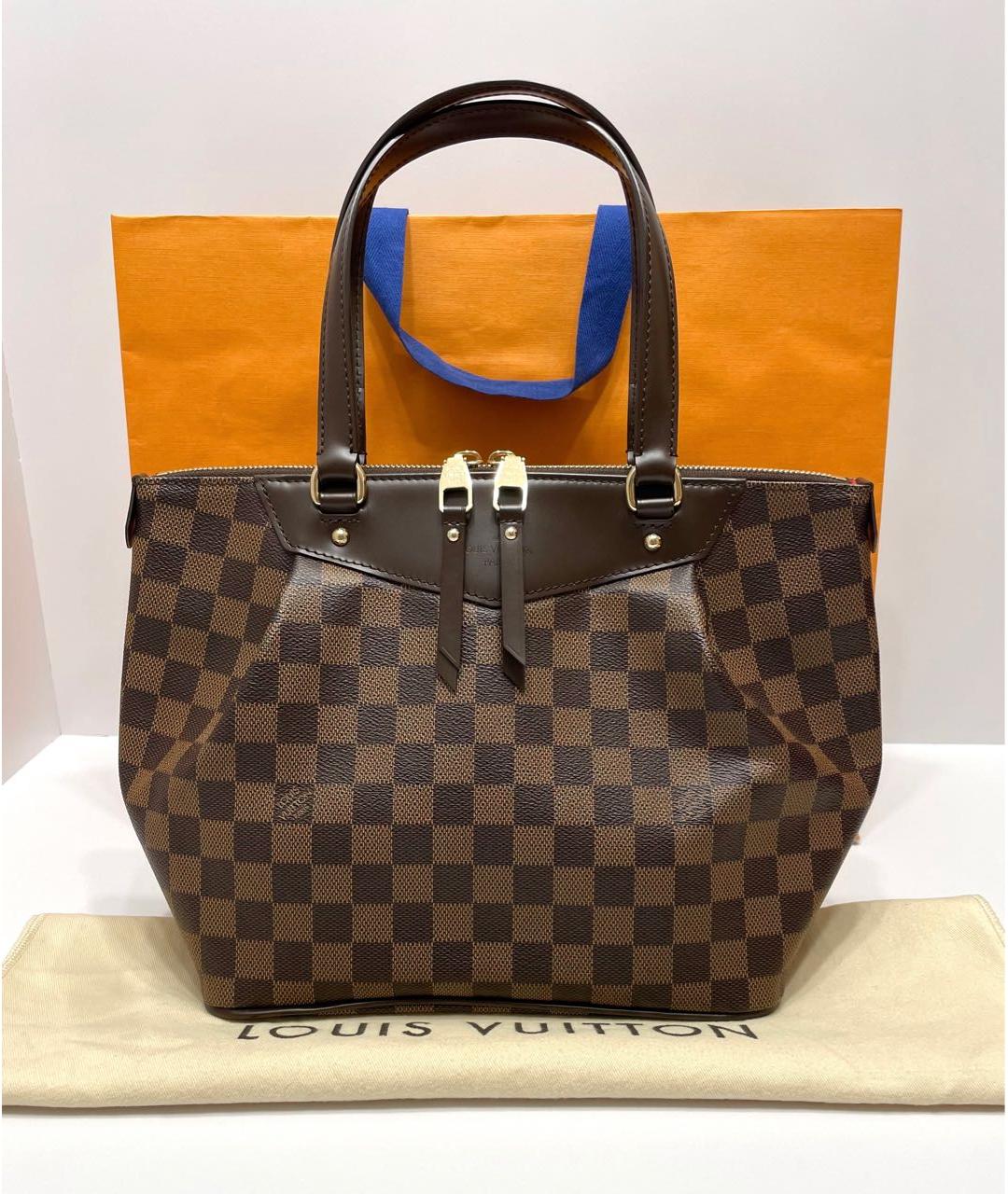 LOUIS VUITTON Коричневая сумка с короткими ручками, фото 2