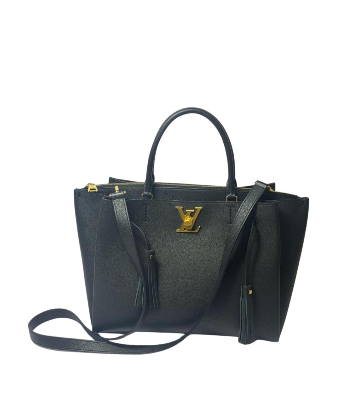 LOUIS VUITTON Черная кожаная сумка через плечо, фото 1