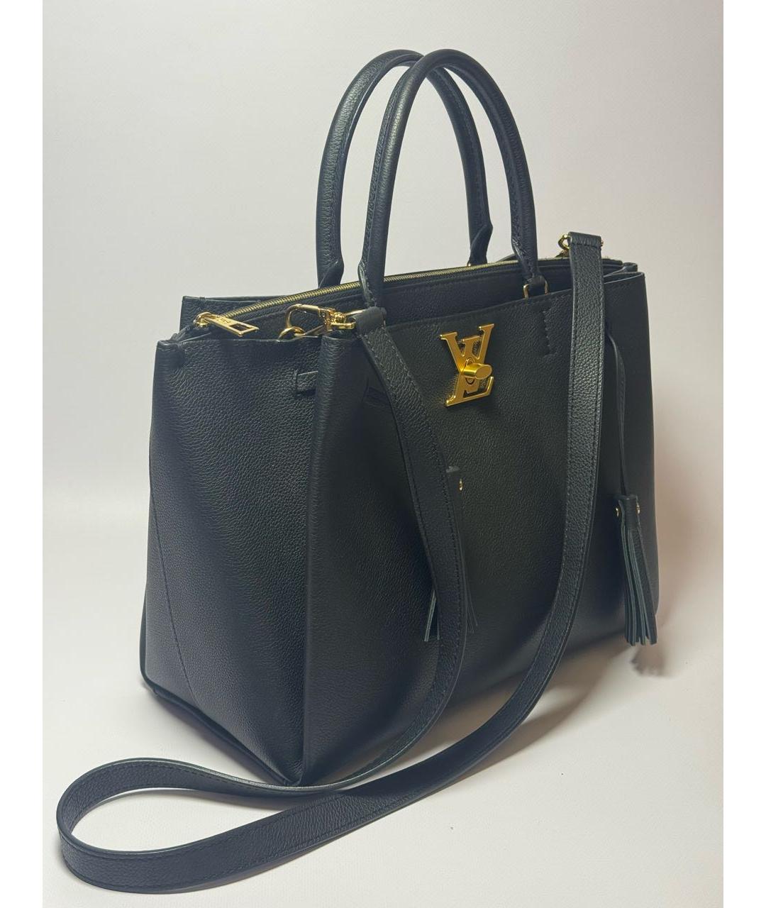 LOUIS VUITTON Черная кожаная сумка через плечо, фото 2