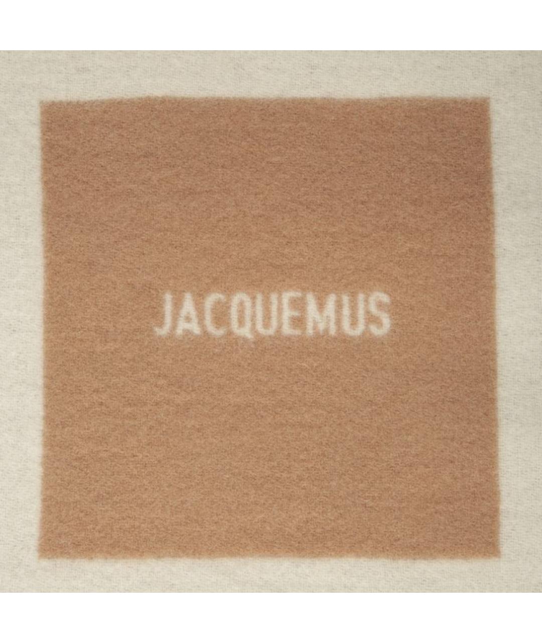 JACQUEMUS Бежевый шарф, фото 5