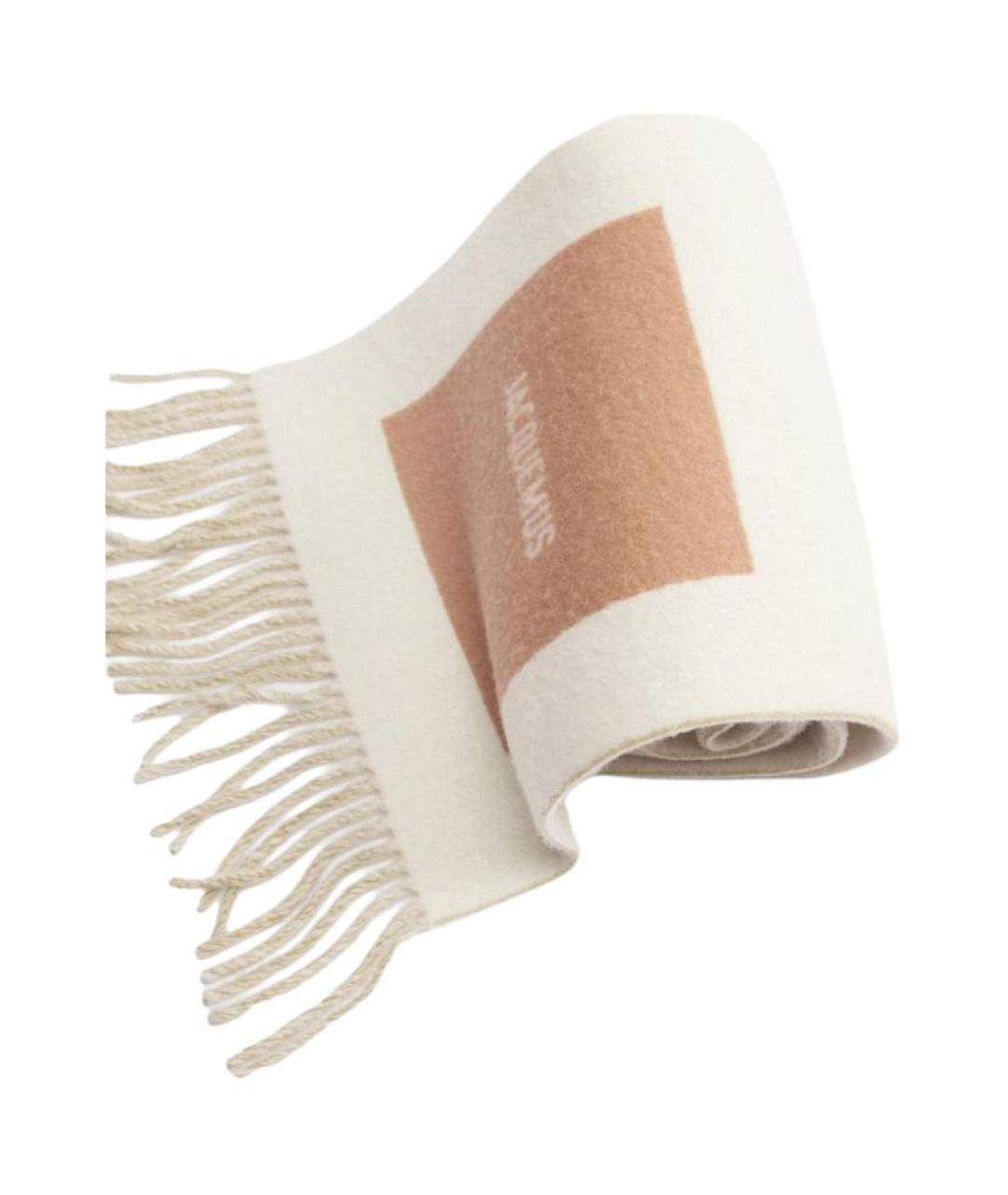 JACQUEMUS Бежевый шарф, фото 4