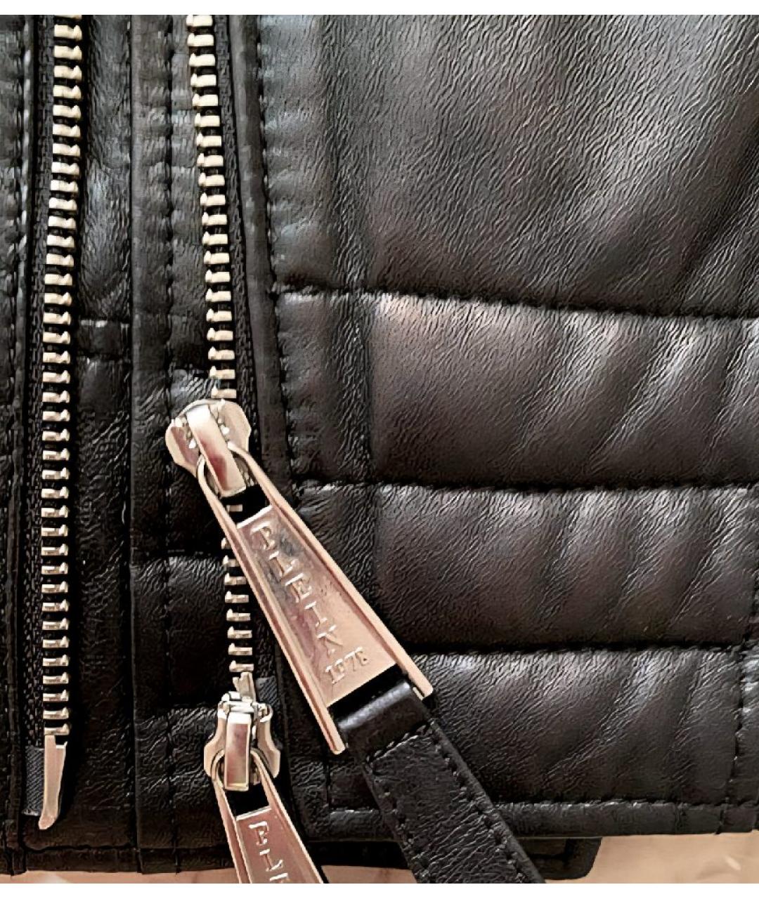 PHILIPP PLEIN Черный кожаный жилет, фото 9