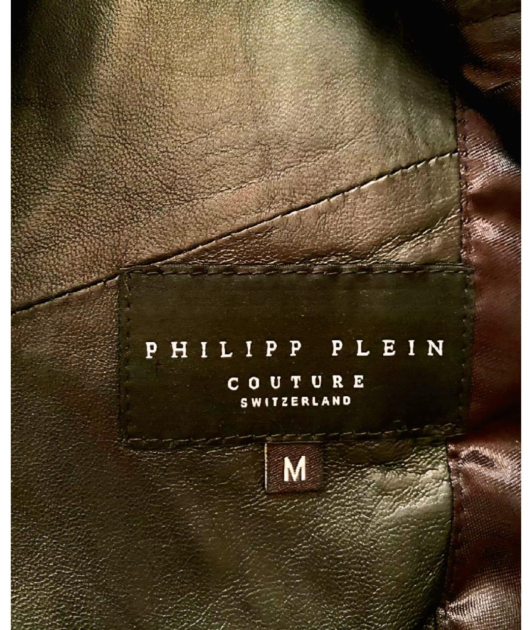 PHILIPP PLEIN Черный кожаный жилет, фото 4