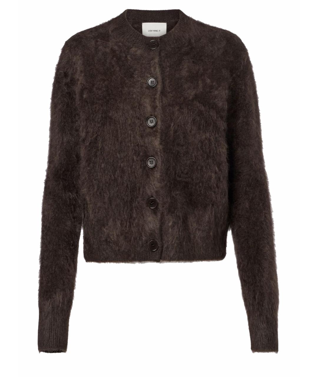 LISA YANG Коричневый кашемировый джемпер / свитер, фото 1