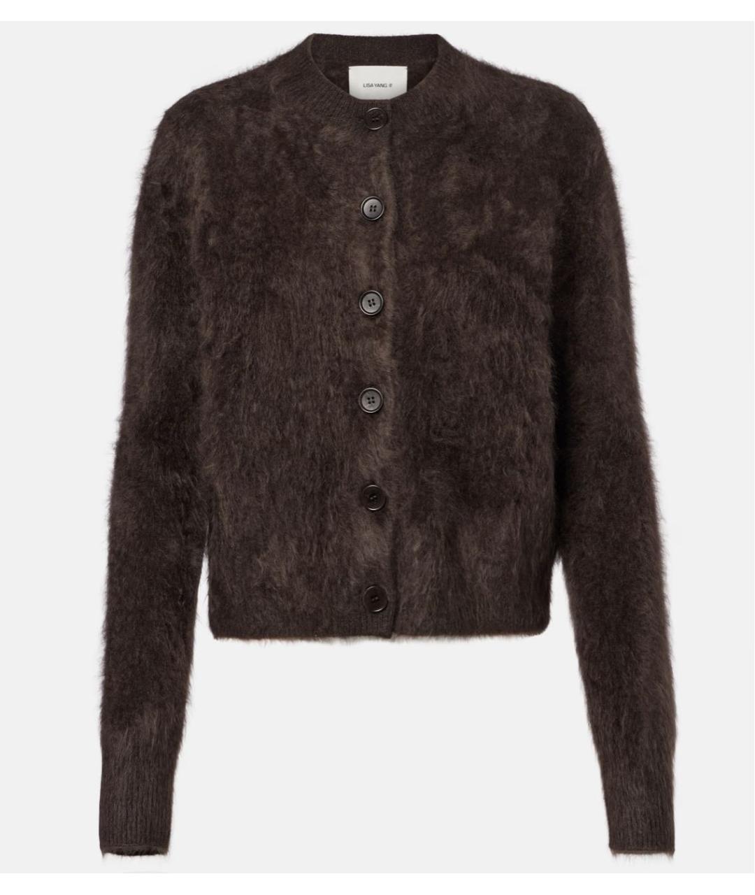 LISA YANG Коричневый кашемировый джемпер / свитер, фото 5