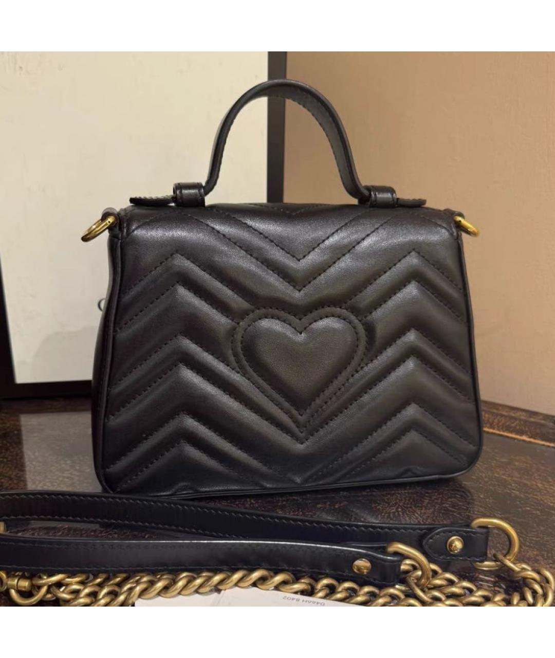 GUCCI Черная кожаная сумка через плечо, фото 3