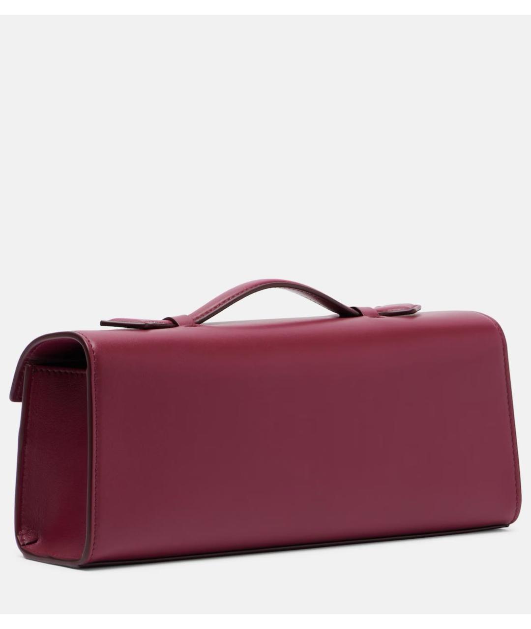 Savette Бордовая кожаная сумка с короткими ручками, фото 4
