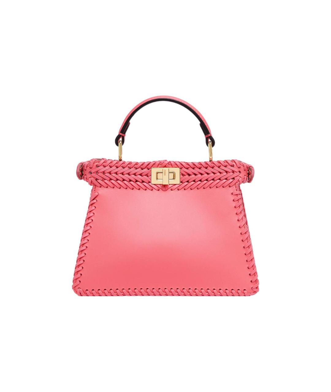 FENDI Розовая пелетеная сумка через плечо, фото 2