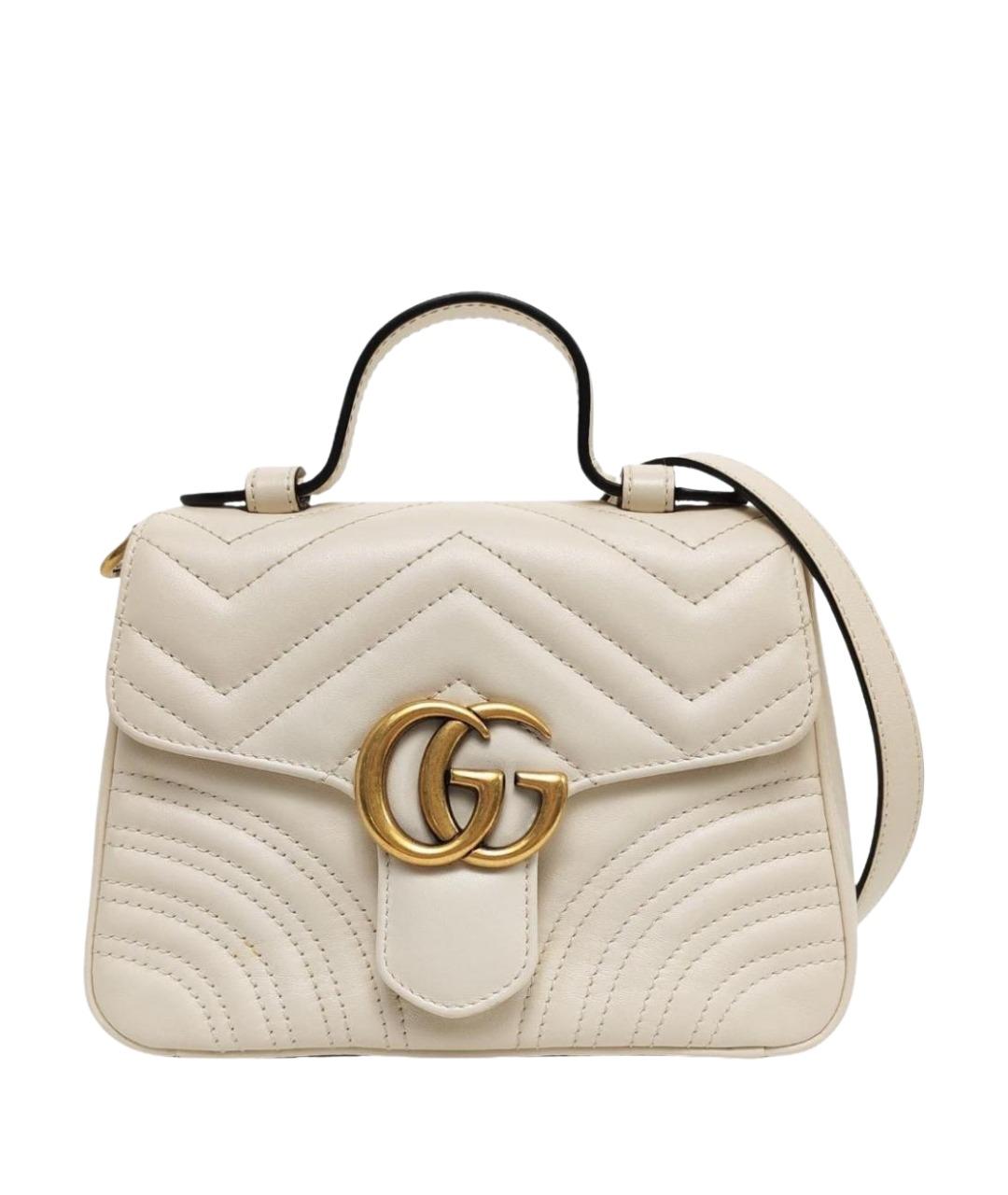 GUCCI Бежевая кожаная сумка через плечо, фото 1