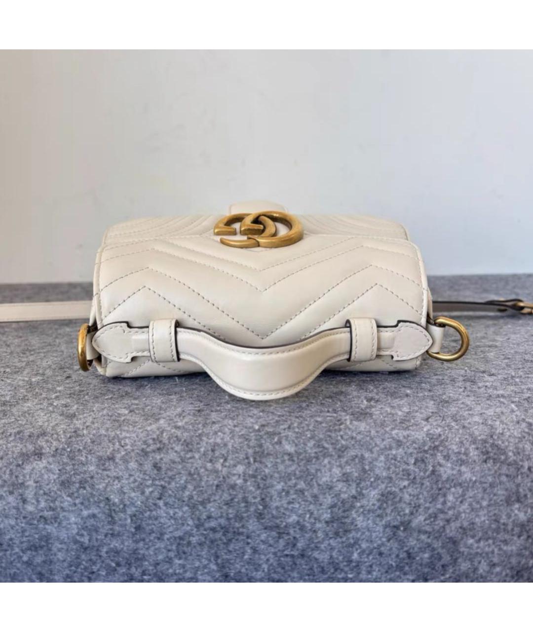 GUCCI Бежевая кожаная сумка через плечо, фото 4