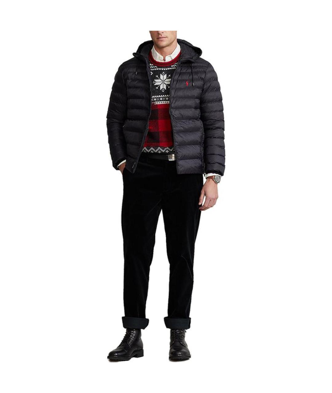 POLO RALPH LAUREN Черный пуховик, фото 4