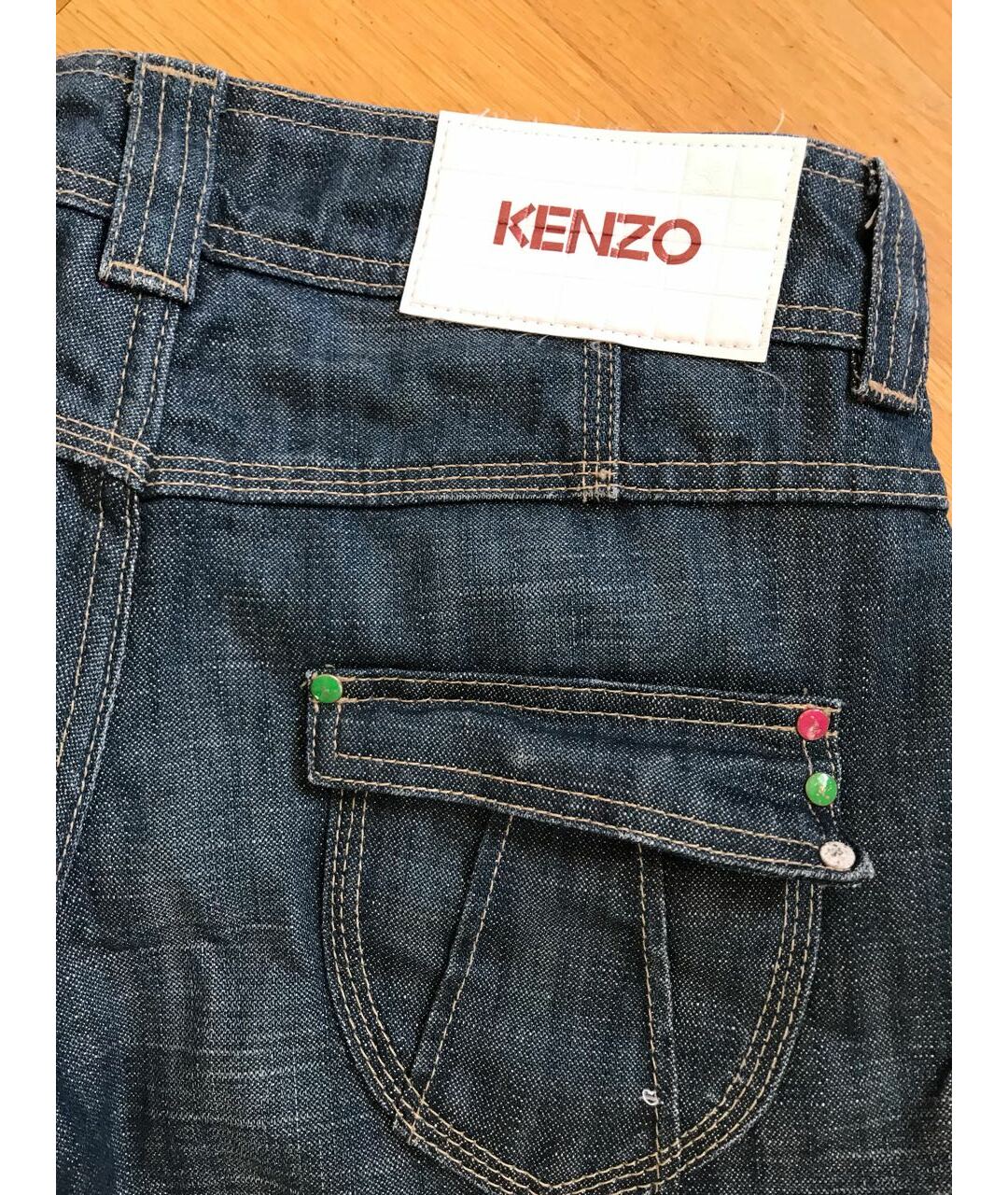 KENZO Синие деним шорты, фото 6