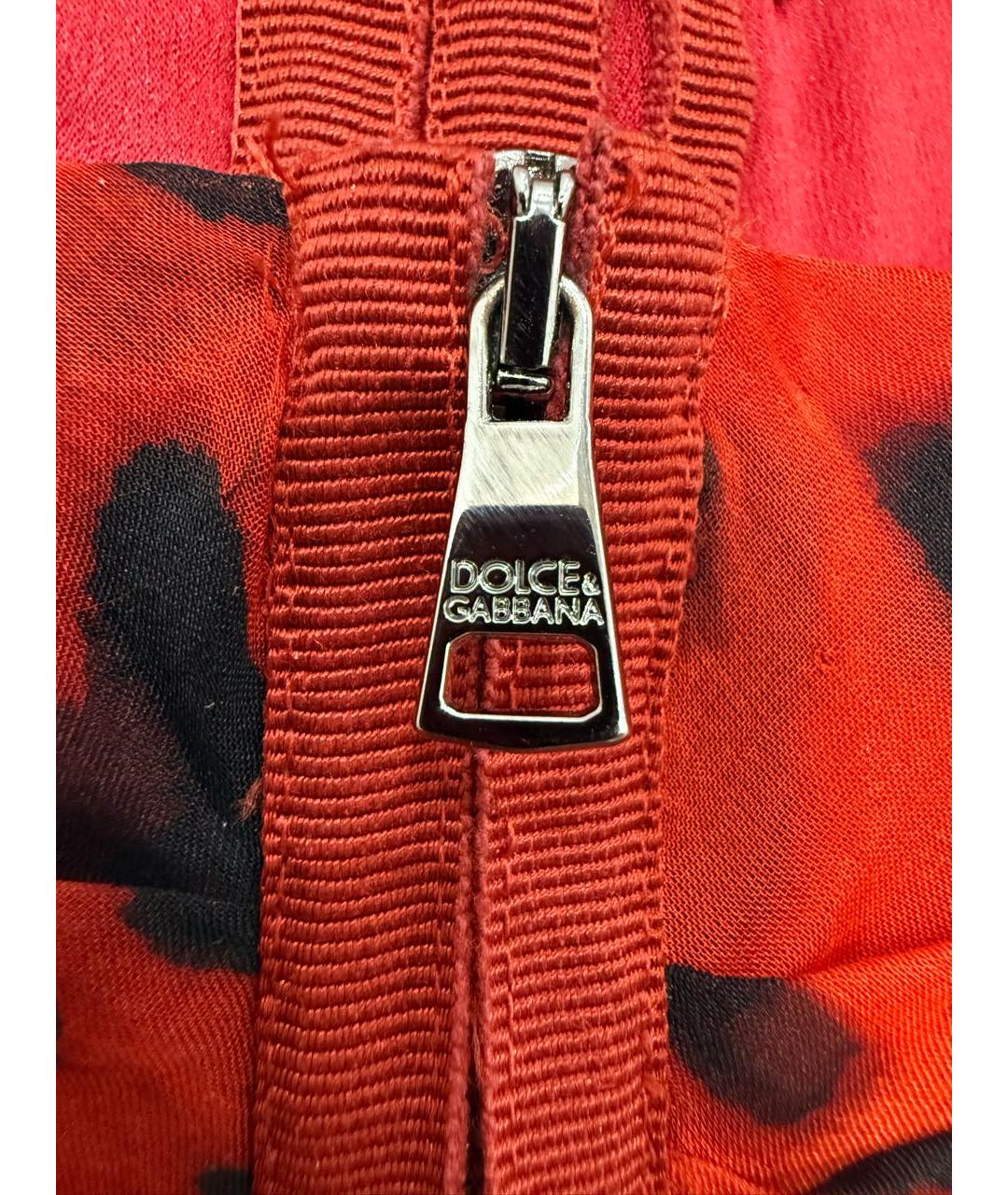 DOLCE&GABBANA Красное шелковое коктейльное платье, фото 8