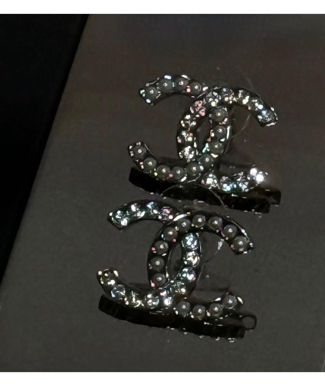 CHANEL Серебряные металлические серьги, фото 4