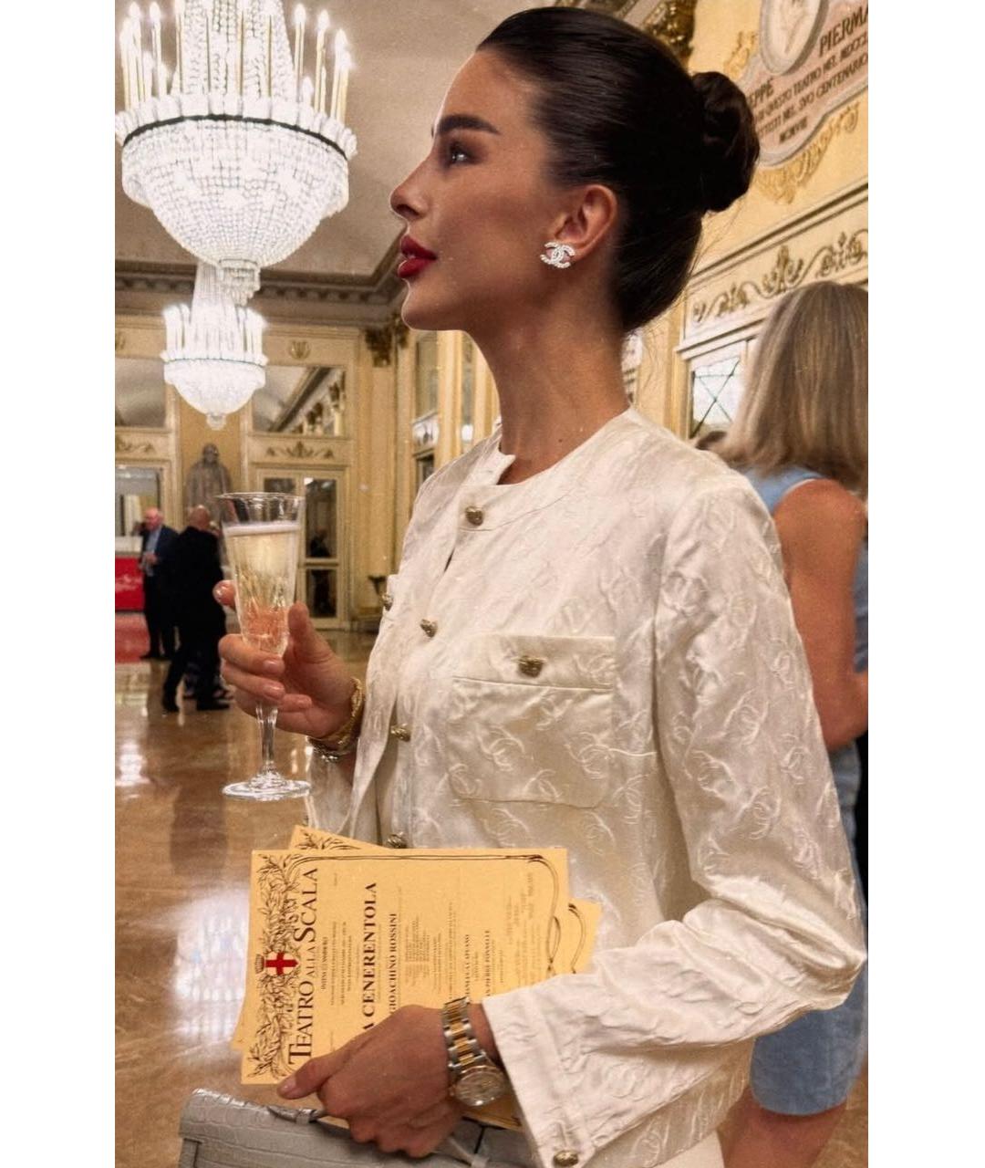 CHANEL Серебряные металлические серьги, фото 5